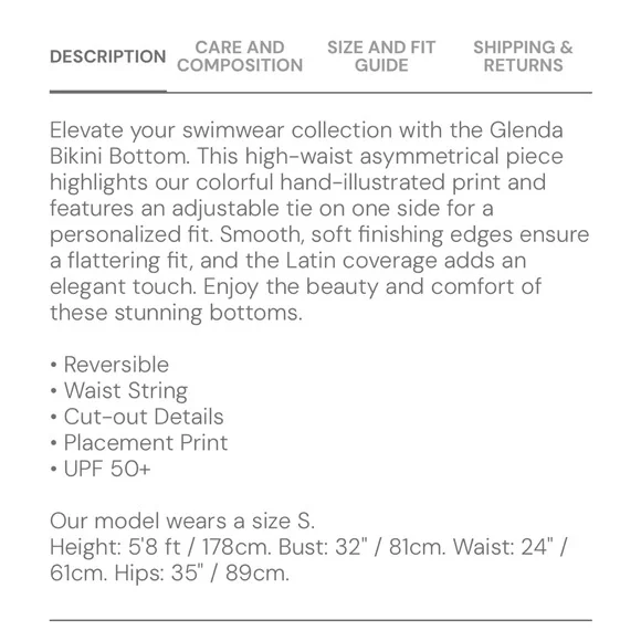 Agua Bendita Reversible Glenda and Lucille bikini Tile print - Picture 8 of 9